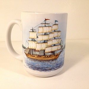 Vintage D. Burkhart Tall Ships Mug 1995 Potpourri Designs